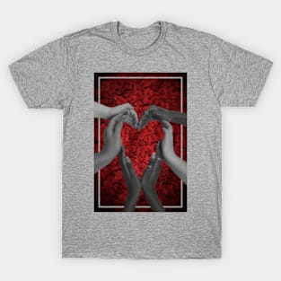 Love Hands 4 (Red Roses) - A Valentines Collage T-Shirt